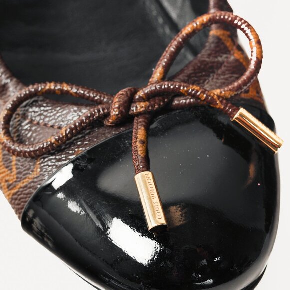 Louis Vuitton Flirty Monogram Canvas Cap-Toe Bow Flats - Picture 7 of 11